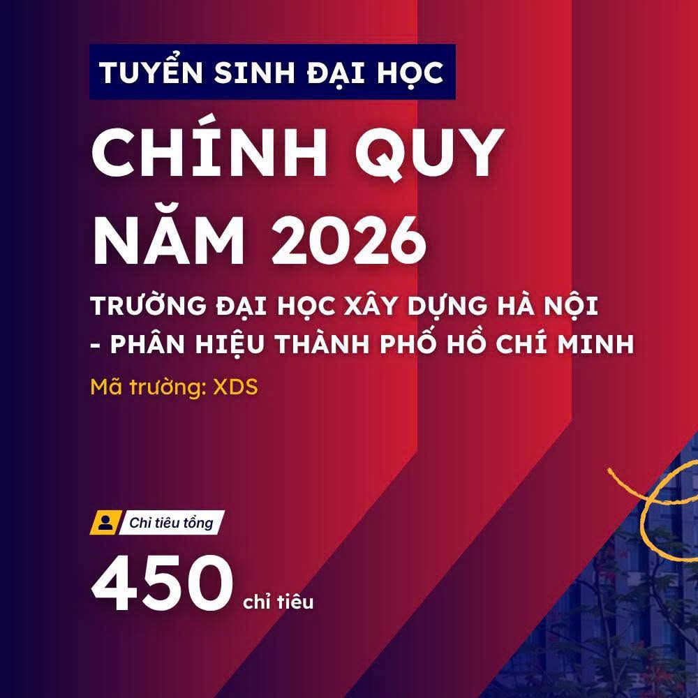 THÔNG TIN TUYỂN SINH ĐẠI HỌC CHÍNH QUY NĂM 2026 - PHÂN HIỆU THÀNH PHỐ HỒ CHÍ MINH
