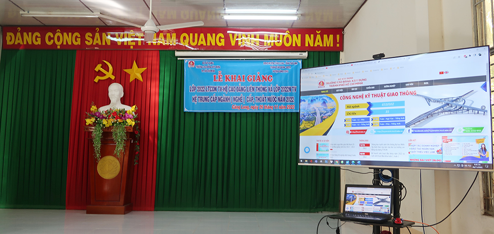 Lễ khai giảng lớp hệ Cao đẳng liên thông và hệ Trung cấp ngành Cấp, Thoát Nước năm 2022 tại Trà Vinh
