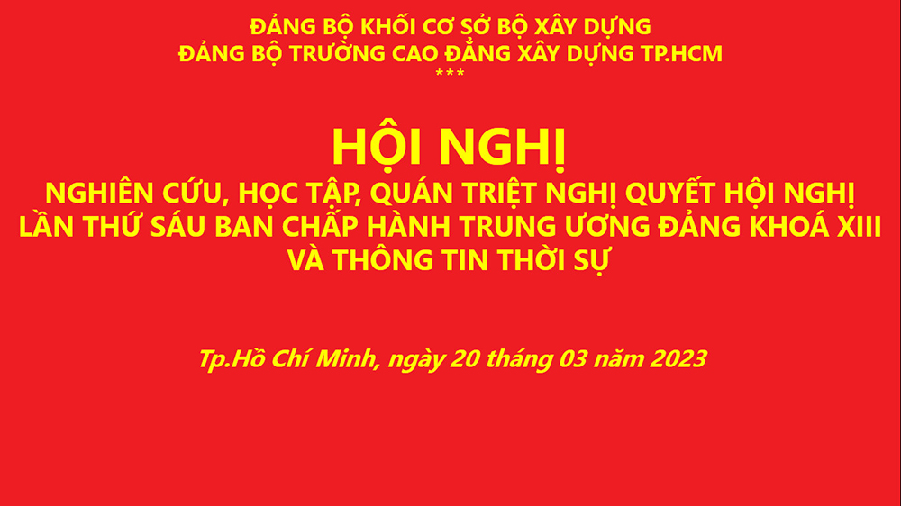 Tổ chức Hội nghị nghiên cứu, học tập, quán triệt Nghị quyết Hội nghị lần thứ sáu Ban Chấp hành Trung ương đảng khóa XIII.